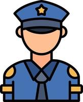 icono de vector de hombre de policía