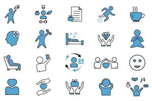 Healthy life style icon illustration. People with leaf. icon related to lifestyle. Flat line icon style. Simple vector design editable