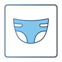 Diapers icon illustration. icon related to baby care. Lineal color icon style, two tone icon. Simple vector design editable