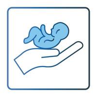 Safe baby icon illustration. icon related to baby care. Lineal color icon style, two tone icon. Simple vector design editable