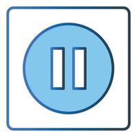 Pause icon illustration. icon related to music player. Lineal color icon style, two tone icon. Simple vector design editable