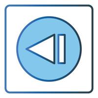 Back icon illustration. icon related to music player. Lineal color icon style, two tone icon. Simple vector design editable