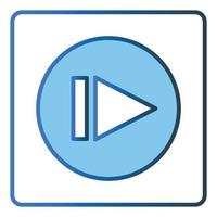 Next icon illustration. icon related to music player. Lineal color icon style, two tone icon. Simple vector design editable