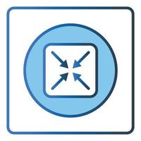 Minimize icon illustration. icon related to music player. Lineal color icon style, two tone icon. Simple vector design editable