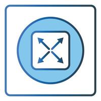 Maximize icon illustration. icon related to music player. Lineal color icon style, two tone icon. Simple vector design editable
