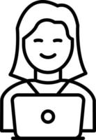 Working Woman Vector Icon