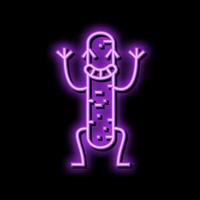 banger meat character neon glow icon illustration vector