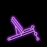 weight bench fitness sport neon glow icon illustration vector