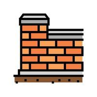 coping wall building house color icon vector illustration