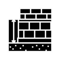 plinth level building house glyph icon vector illustration