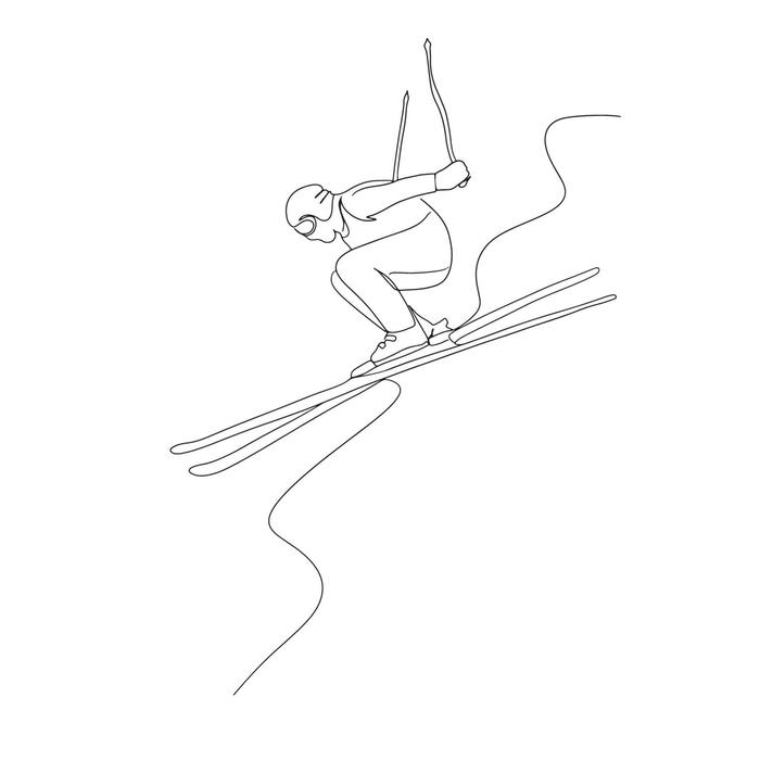 Ski Outline Vector Art, Icons, and Graphics for Free Download