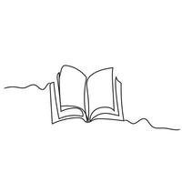 Minimalist Book Line Art, Reading Outline Drawing, Simple Sketch, Vector Illustration, Reader, Hand Drawn, Black Lines