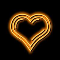 heart slot game neon glow icon illustration vector