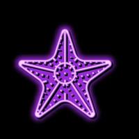 starfish beach summer neon glow icon illustration vector