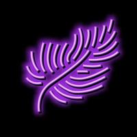 soft feather fluffy neon glow icon illustration vector