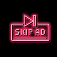skip ad button color icon vector illustration