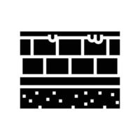 damp proof course building house glyph icon vector illustration