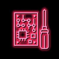 microchip make geek color icon vector illustration