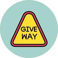 Give Way Or Stop Complete Vector Icon