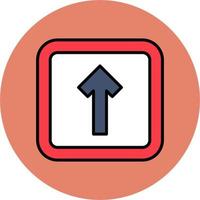 One Way Traffic Vector Icon