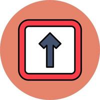 One Way Traffic Vector Icon