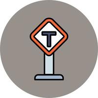 T Junction Vector Icon