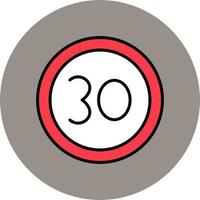 30 velocidad límite vector icono