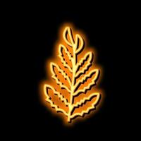 african water fern neon glow icon illustration vector