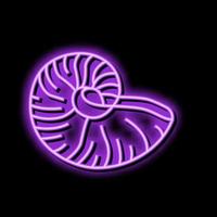 nautilus sea shell beach neon glow icon illustration vector