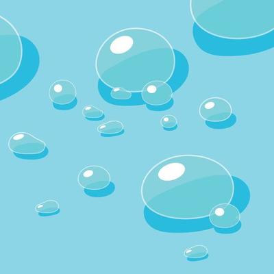 water drops illustration. Puddle, drinking water, water festival decoration elements.