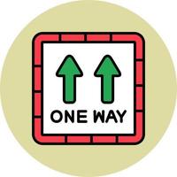 One Way Vector Icon