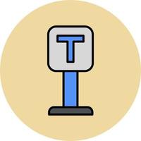T Junction Vector Icon