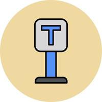 T Junction Vector Icon