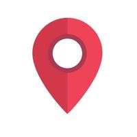 Red map point , location pin isolated from the white background. vector