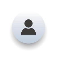 3d User login or verification icon, human symbol.Mobile ui ux app icons. vector
