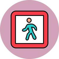 Pedestrian Crossing Vector Icon