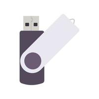 USB Flash Drive Illustration. Clean Icon Design Element on Isolated White Background vector