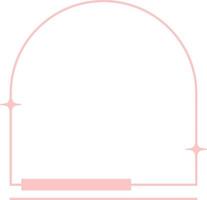 Monoline arch frame. Aesthetic shape. vector