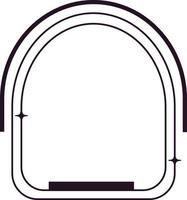 Monoline arch frame. Aesthetic shape. vector