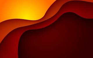 abstract orange red gradient wavy papercut overlap layers background. eps10 vector