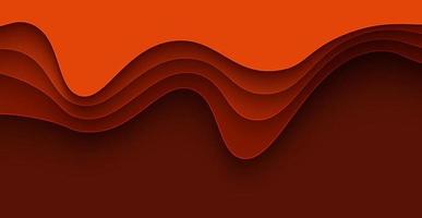 multi colored abstract orange wavy papercut overlap layers background. eps10 vector