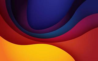 multi colored abstract red orange green purple yellow colorful gradient papercut overlap layers background. eps10 vector