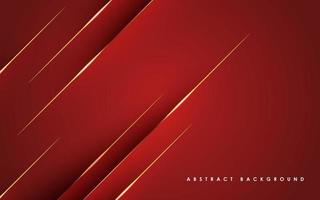 Modern abstract red background with gold line composition. eps10 vector