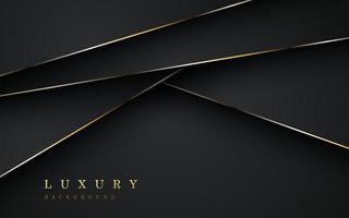 luxurious abstract black gold line overlap layers background. eps10 vector
