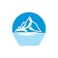 Mountain icon logo template vector