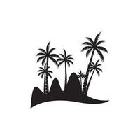 Palm logo icon template and symbol vector tree