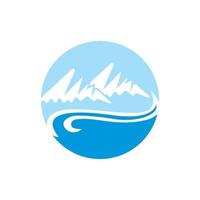 Mountain icon logo template vector