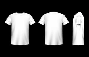 Realistic White Tshirt Mock Up vector