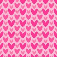 seamless pattern with pink hearts vector