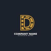 Monogram letter D elegant logo design, Modern Initial letter D logo vector